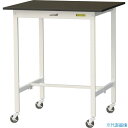 ■ヤマテック LABシリーズ実験用ラボテーブル 移動式 指紋レスメラミン天板 W900×D750×H1035 ブラウン/シルキーホワイト SLMHC975BRW...