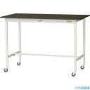 ■ヤマテック LABシリーズ実験用ラボテーブル 移動式 指紋レスメラミン天板 W1500×D750×H1035 ブラウン/シルキーホワイト SLMHC1575B...