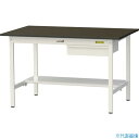 ■ヤマテック LABシリーズ実験用ラボテーブル 固定式 キャビネット・半面棚板付 指紋レスメラミン天板 W1200×D750×H740 ブラウン/シルキーホワイ...