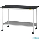 ■ヤマテック LABシリーズ実験用ラボテーブル 移動式 全面棚板付 ケミテクト天板 W1500×D750×H1035 ブラック/シルキーホワイト SLKHC15...