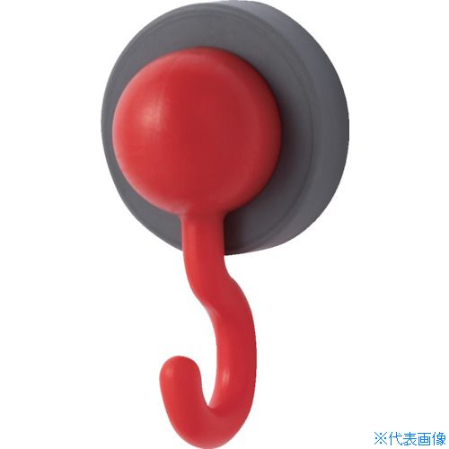 ■MAGEVER シリコンマグネット jフック レッド 強力マグネットフック ネオジム磁石 10177HOOKJR(3698510)
