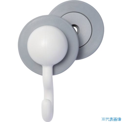 ■MAGEVER 挟んで使うマグネット マグサンド jフック ホワイト 強力マグネットフック ネオジム磁石 10245SANDJW(3698522)