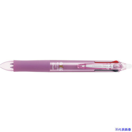 ■PILOT 消せるボールペン フリクションボール4 0.5 黒・赤・青・緑4色ボールペン ピンク LKFB80EFP(3699775)