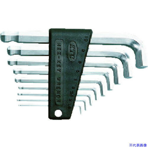 ■KTC ボールポイントL型スタンダード六角棒レンチセット首下ショート[9本組] HLDS2009(3735362)