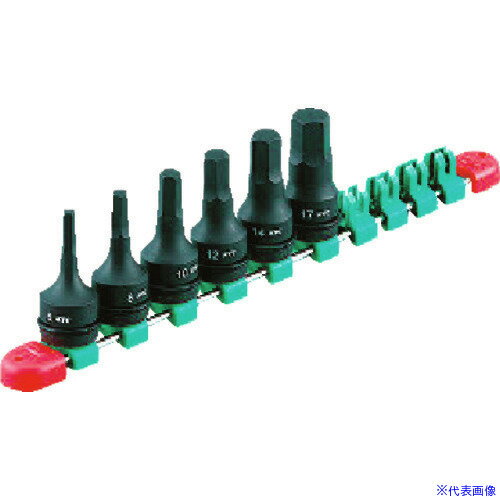 ■KTC 12.7sq.インパクトレンチ用ヘキサゴンレンチセット[6コ組] TBTP406P(3738477)