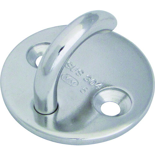 オレンジブック トラスコ中山　TRUSCO水本 ステンレス オープンラウンドアイ φ33mm 〔品番:B057〕[ 注番:3787966]特長●皿頭のねじをご使用ください。●プレート部分が円形です。用途●支柱や壁面などへの取り付けに。仕様●使用荷重(kN)：0.10●A1(mm)：33●D(mm)：5●A2(mm)：19●H(mm)：20●d(mm)：4.2●h(mm)：12.5●S(mm)：10●T(mm)：2.5仕様2材質/仕上●ステンレス（SUS304）●仕上げ：電解研磨仕上げセット内容/付属品注意原産国（名称）中国JANコード4982970404001本体質量21gオレンジブック トラスコ中山　TRUSCO水本 ステンレス オープンラウンドアイ φ33mm 〔品番:B057〕[注番:3787966][本体質量：21g]《包装時基本サイズ：123×70×28》〔包装時質量：20g〕分類》金物・建築資材》建築金物》荷役金具☆納期情報：仕入れ先通常在庫品 (欠品の場合有り)