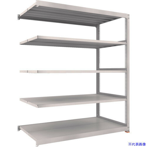 ■TRUSCO M3型中量棚 H2100 連結型 免震樹脂ベース付 ネオグレー M374125BSFC(NG)(3791782)