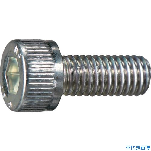 ■TRUSCO 六角穴付ボルト 三価白 全ネジ M3×12 10本入 少量パック /キャップボルト(CAP) Y8070312(3796349)
