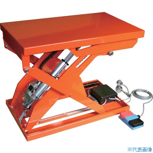 ■TRUSCO テーブルリフト 70kg 倍速タイプ 電動Bねじ式 200V 520×850mm HDLL0758RT22(3799281)[法人限定..