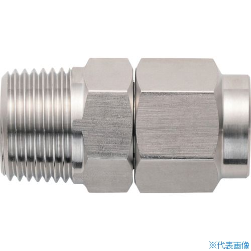 ■潤工社 ステンレス継手 ニップル(ミリ系列) 10X7.5mm PT1/4 N10X7.5PT14SUS(3830548)