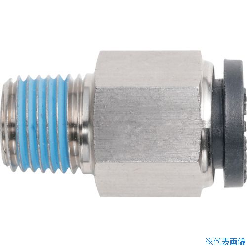■潤工社 ワンタッチ継手Mシリーズ ニップル 4mm PT1/4 PNM4PT14BSM(3836760)