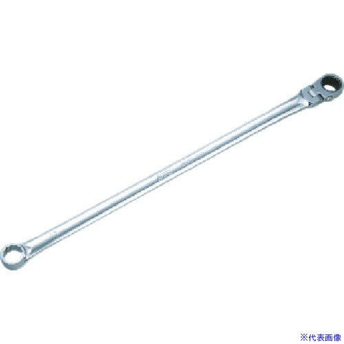 ■KTC 超ロングラチェットめがねレンチ(首振りタイプ) 15mm MR15L15F(3838111)