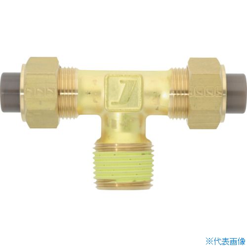 ■潤工社 黄銅製継手(ミリ系列) テー 12×9mm PT3/8 PTA12X9PT38BS(3840941)