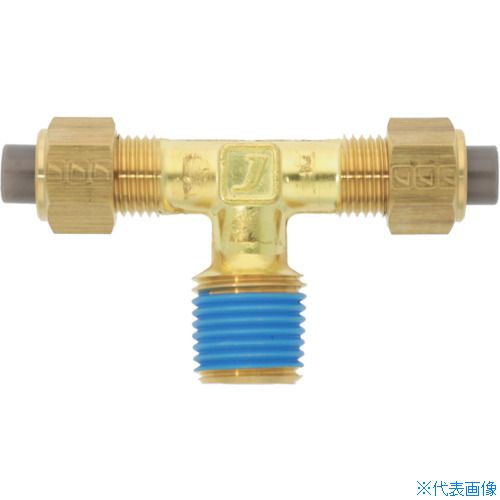 ■潤工社 黄銅製継手(ミリ系列) テー 6×4mm PT1/4 PTA6X4PT14BS(3840947)
