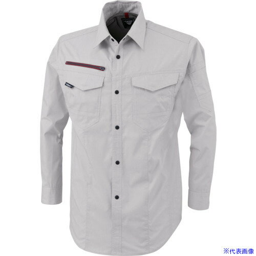 ■XEBEC 長袖シャツ1753-22-5L シルバーグレー 1753225L(3842370)[送料別途お見積り][法人限定][掲外取寄]