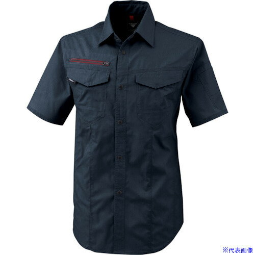 ■XEBEC 半袖シャツ1752−19−S ディープネイビー 175219S(3842402)[送料別途お見積り][法人限定][掲外取寄]