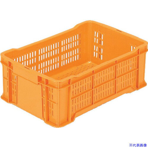 ■サンコー コンテナ サンテナーB#21M(PP)オレンジ 101914 10191400OR301(3911036)[送料別途見積り][法人・事業所限定][外直送]