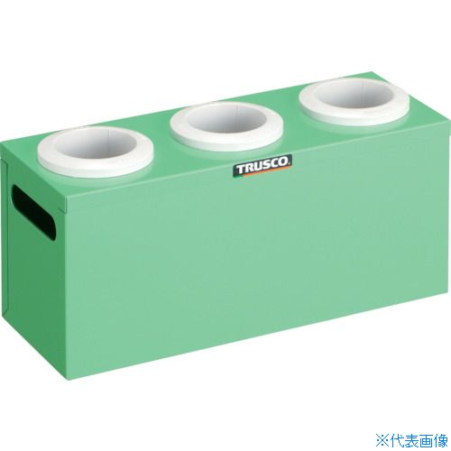 ■TRUSCO ツーリングケース NT・BT兼用 50用ホルダー3個 ヤンググリーン 間口390×奥行145×高さ188mm WNT..