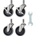 ■TRUSCO ステンレス製ワゴン用キャスターセット クリーンフェニックスワゴン用 100Φ NU車輪 SUS金具 CFLSC100SET(3931170)