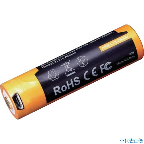 オレンジブック トラスコ中山　TRUSCOFENIX リチウムイオン専用充電電池 ARB−L18−2600U 〔品番:ARBL182600U〕[ 注番:3940387]特長●FENIXブランド充電式LEDライト専用充電池です。仕様●幅(mm)：18.6●奥行(mm)：70●色：オレンジ●上限充電電圧(V)：3.6●呼称：18650型●外径(mm)：18.6●容量(mAh)：2600●全長(mm)：69仕様2●21700型●容量：2600mAh●保護回路搭載材質/仕上●コバルト酸リチウム●炭素セット内容/付属品注意●FENIXブランド専用充電池です。●ほかのブランドには使用しないでください。原産国（名称）中国JANコード6942870304595本体質量50gオレンジブック トラスコ中山　TRUSCOFENIX リチウムイオン専用充電電池 ARB−L18−2600U 〔品番:ARBL182600U〕[注番:3940387][本体質量：50g]《包装時基本サイズ：78×28×23》〔包装時質量：56g〕分類》工事・照明用品》作業灯・照明用品》ヘッドライト☆納期情報：仕入れ先通常在庫品 (欠品の場合有り)