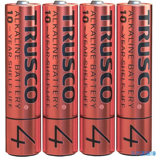 ■TRUSCO アルカリ乾電池10年 単4 お得パック (1Pk(箱)＝40本入) TLR03GL40(3942332)