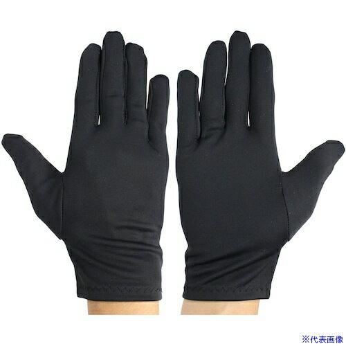 ■WINCESS 黒色 マチ付き ナイロン手袋 (10双入り) Mサイズ 80001C16M(3961380)[送料別途お見積り][法人..