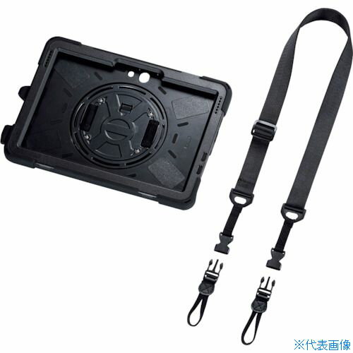 ■SANWA SurfaceGo2 耐衝撃ケース(ハンドル、スタンド、ショルダーベルト付き) PDASF7BK(3979780)