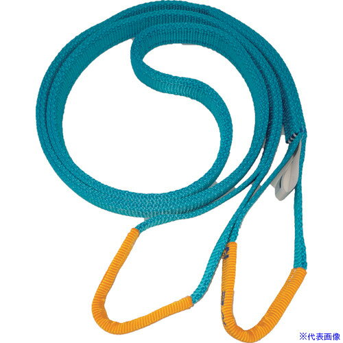 ■TESAC ブルースリング(JIS4等級・両端アイ形)荷重1.0t 全長4.5m 4E25X4.5(4027100)[送料別途お見積り][法人限定][外直送]