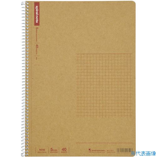 ■maruman B5 スパイラルノート 方眼罫40枚 N246(4054757)(3)