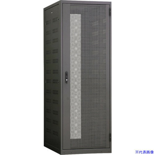 ■摂津金属工業 サーバーラック SSR2シリーズ ブラック 800×2000×700 SSR242U8070VB(4064788)[送料別途見積り][法人・事業所限定][直送]