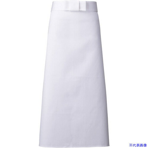 ■サンペックス 前掛 エプロン 飲食店 調理 厨房 業務用 ホワイト F A1562(4119766)[法人限定][外直送元]