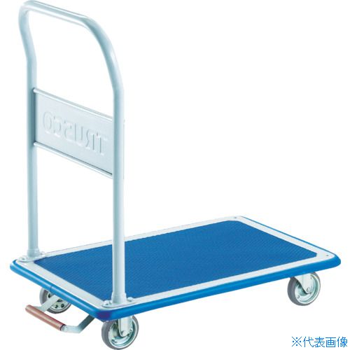 ■TRUSCO プレス製台車 ドンキーカート 固定式740×480 ピン式固定車ストッパー付 108NKB(4145071)