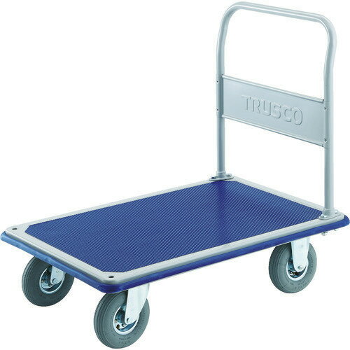 ■TRUSCO プレス製台車 ドンキーカート 固定式空気入タイヤ915×615 302NAR(4145381)[送料別途お見積り][法人限定][メーカー取寄]