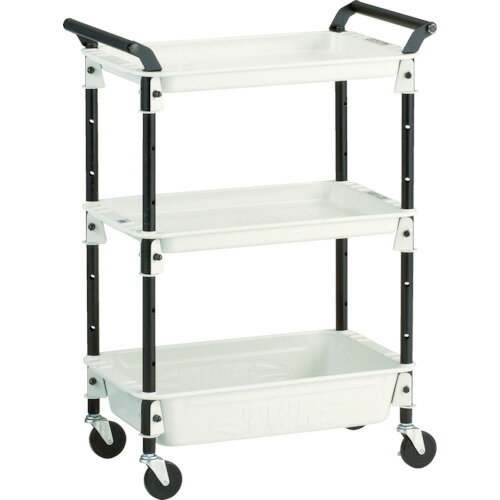 ■TRUSCO ツールワゴンロイヤル654×361×887深1浅2 ホワイト TWR221W(4146042)