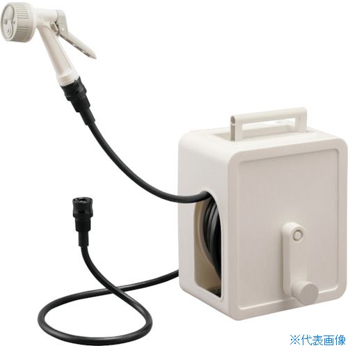 ■IRIS 291560 フルカバーコンパクトホースリール15m ホワイト FCH15MW(4149273)
