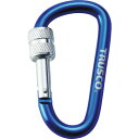 ■TRUSCO ネジロック付カラビナ 線径8mmx79mm ブルー TKNNL880BL(4150376)