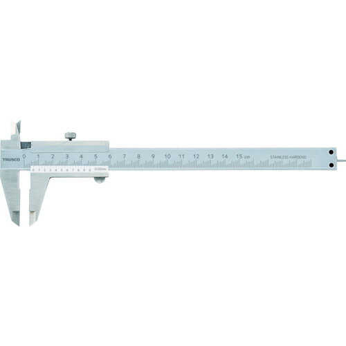 オレンジブック トラスコ中山　TRUSCOTRUSCO ユニバーサルデザイン標準型ノギス 100mm 〔品番:THN10U〕[ 注番:4153006]特長●ユニバーサルデザインの標準ノギスです。●目盛を段差目盛に、数字をユニバーサル文字にすることで、目盛の見やすさを格段に向上しています。●バーニヤ一体タイプで目盛も見やすくなりました。用途●外側測定、内側測定、段差測定、深さ測定に。仕様●測定範囲(mm)：0〜100●最小表示(mm)：0.05●最大許容誤差(mm)：±0.05●外側用ジョウ(mm)：40●内側用ジョウ(mm)：16.5●デプスバー：有仕様2●シルバー仕上材質/仕上●ステンレスSUS420J2相当セット内容/付属品注意●提供不可：chemSHERPA、SDS、ミルシート原産国（名称）中国JANコード4989999199888本体質量130gオレンジブック トラスコ中山　TRUSCOTRUSCO ユニバーサルデザイン標準型ノギス 100mm 〔品番:THN10U〕[注番:4153006][本体質量：130g]《包装時基本サイズ：246×93×24》〔包装時質量：268g〕分類》測定・計測用品》測定工具》ノギス☆納期情報：仕入れ先通常在庫品 (欠品の場合有り)