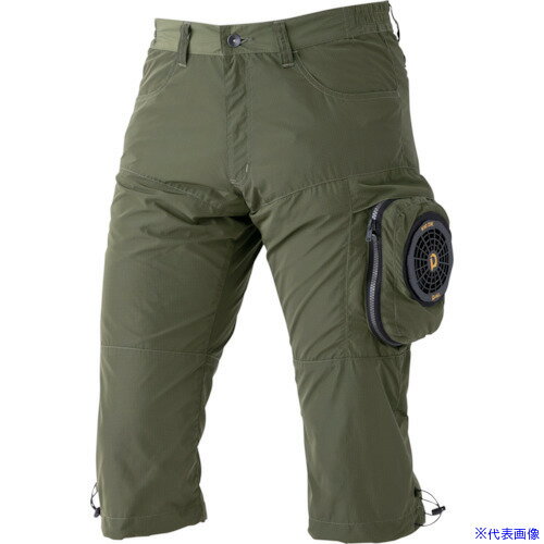 ■CHUSAN WZ ハイクオリティ・ケーブルレスハーフパンツ ドット・オリーブ L 9016841L(4165434)[送料別途見積り][法人・事業所限定][掲外取寄]