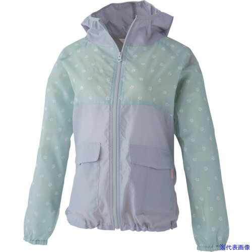 ■CHUSAN WZ・レディース ラグランパーカー アイスグリーンxグレー M 1870833M(4165697)[送料別途見積り][法人・事業所限定][掲外取寄]
