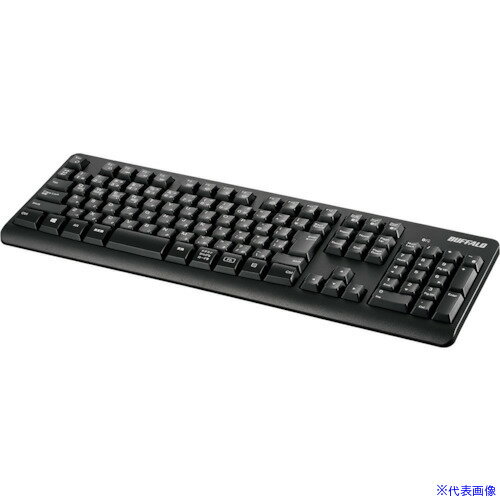■BUFFALO Bluetoothキーボード 抗菌仕様 スタンダード フル ブラック BSKBB110BK(4170647)