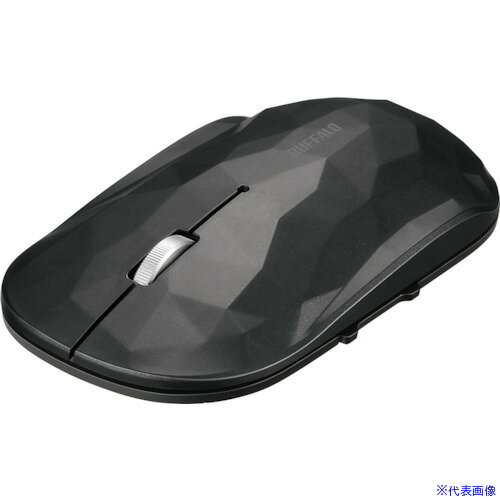 ■BUFFALO 薄型 5ボタン 無線 BlueLEDマウス ジオメトリー ブラック BSMBW530GBK(4170667)
