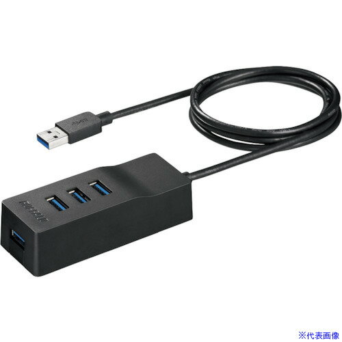 ■BUFFALO USB3.0 上挿し 4ポートセルフパワーハブ ブラック BSH4A110U3BK(4170670)
