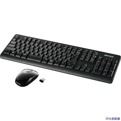 ■BUFFALO 無線2.4GHz フルキーボード 静音マウスセット ブラック BSKBW120SBK(4170712) ■BUFFALO 無線2.4GHz フルキーボード 静音マウスセット ブラック BSKBW120SBK(4170712)
