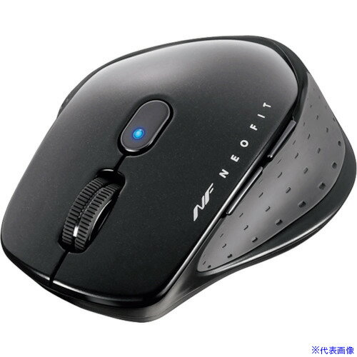 ■BUFFALO 無線 BlueLED 5ボタン NEOFITマウス Mサイズ ブラック BSMBW510MBK(4173768)[送料別途お見積り][法人限定]