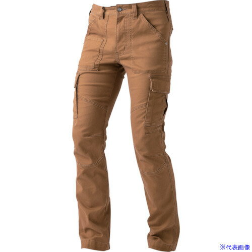 ■CHUSAN ドビースリムストレッチ・カーゴパンツ D・カーキ L 8056808L(4191724)[送料別途見積り][法人・事業所限定][掲外取寄]