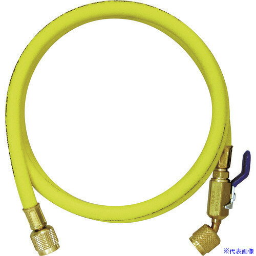 ■イエロージャケット R407C等用チャージングホースプラス2 ボールバルブ付 黄 Y29072(4195104)[送料別途お見積り][法人限定][掲外取寄]