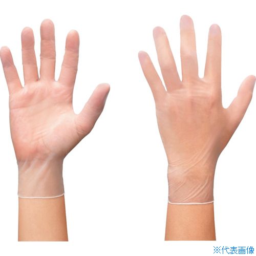 ■SHOWA ビニ−ル使い捨て手袋 NO809 ビニ−ル手袋 粉なし 100枚入 Mサイズ 半透明 1箱 NO809M(4208813)
