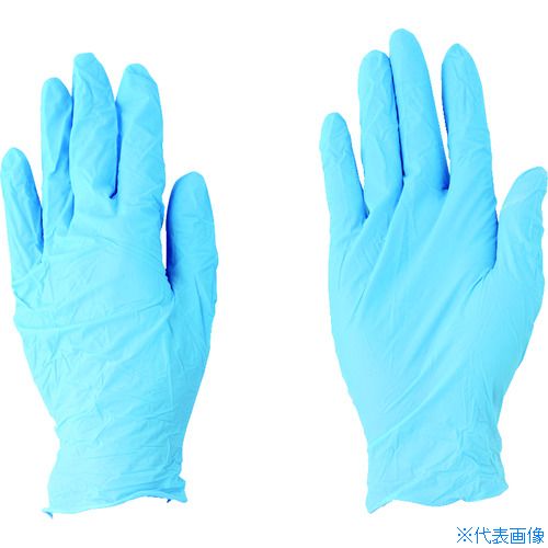 ■川西 ニトリル使いきり手袋 (100枚入) Sサイズ ブルー 2044BS(4218124)
