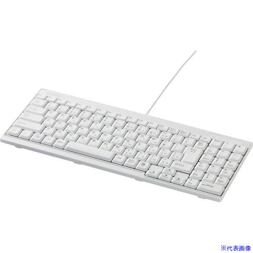 ■BUFFALO USB接続 有線スリムキーボード ホワイト BSKBU14WH(4285779)