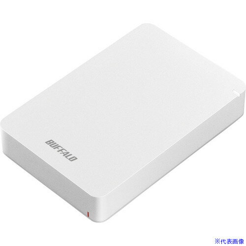 ■BUFFALO USB3.1(Gen.1)対応 耐衝撃ポータブルHDD 5TB ホワイト HDPGF5.0U3GWHA(4287393)[送料別途お見積り][法人限定][掲外取寄]